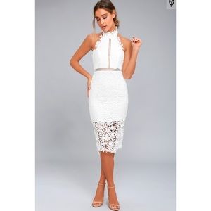 Lulus Stunning White Lace Dress